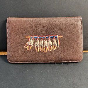 Leather checkbook cover